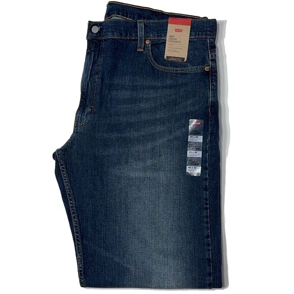NWT $69.50 Levi's 569 Loose Straight Jeans Dark Wash Stretch Men's Size 40x30 - Picture 5 of 9
